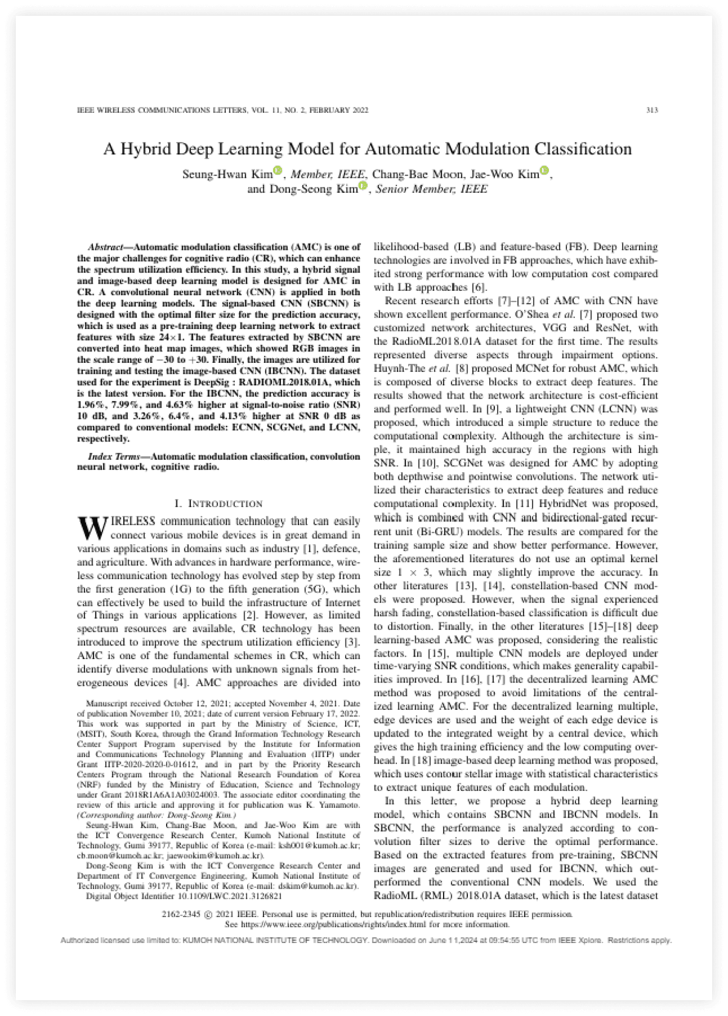 Automatic Modulation Classification