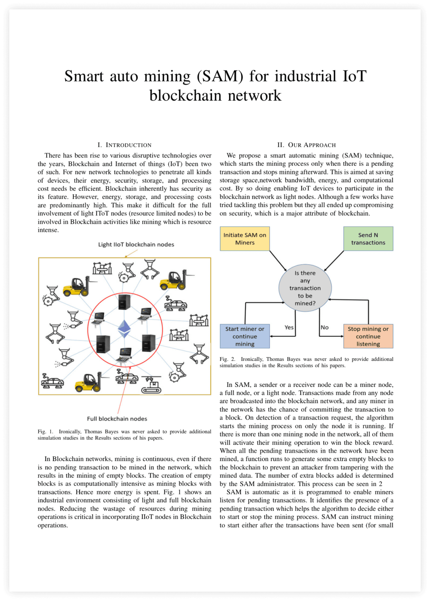 Smart auto mining (SAM) for industrial IoT Blockchain Network