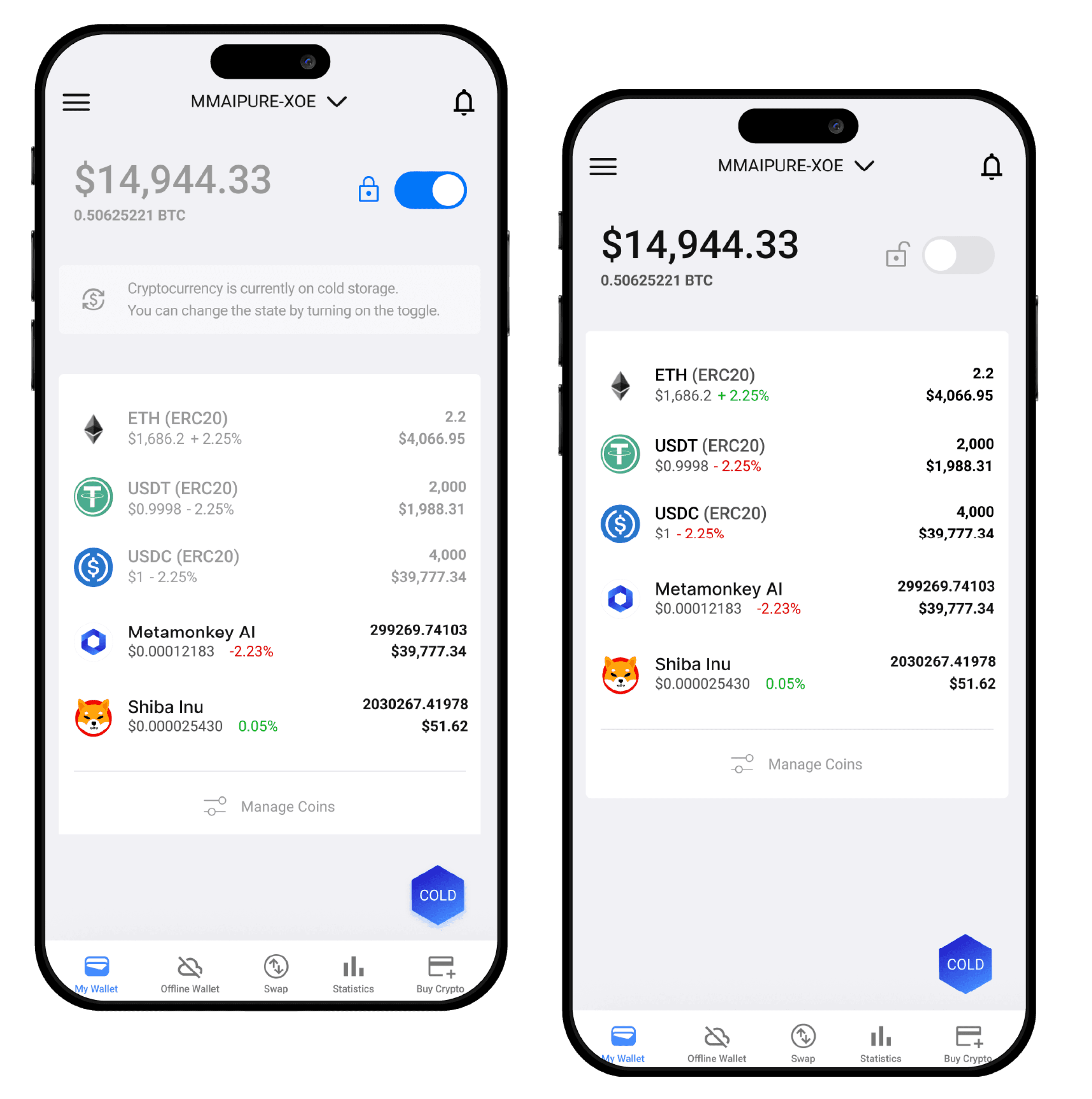 Pure Wallet Interface